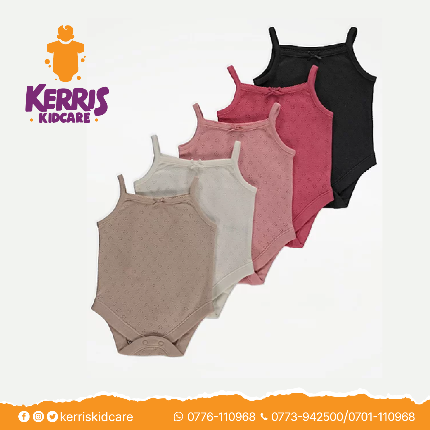Pink Pointelle Heart Strappy Bodysuits